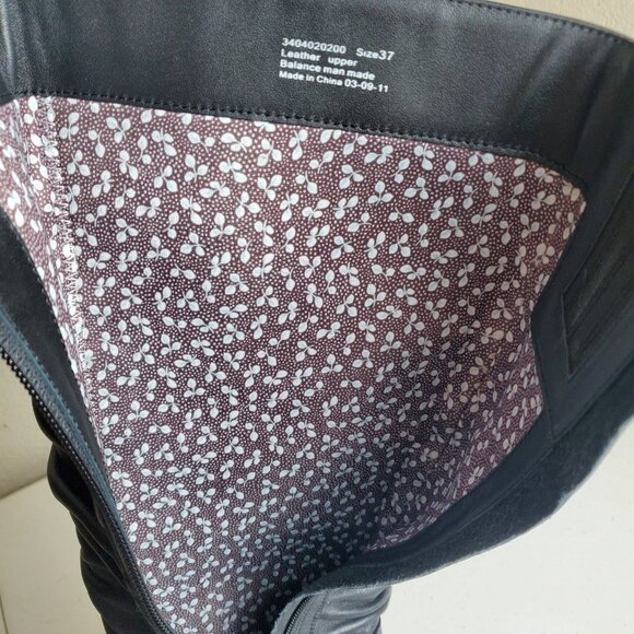 Dansko' Brinkley' Black Ruched Nappa Leather Knee-High Boots EUR 37 (6.5-7 US) - Picture 13 of 15